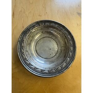 Randall Sterling Silver Bowl E58 Embossed Scroll Border Vintage 5.75 inch 2.9oz